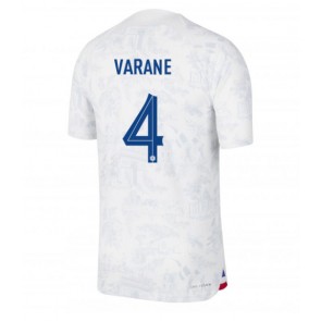 Frankrike Raphael Varane #4 Bortatröja VM 2022 Kortärmad